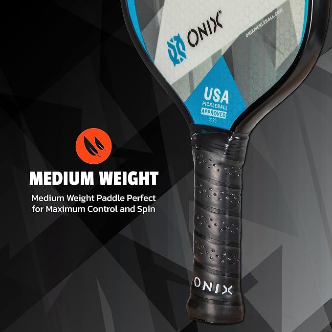 Onix Graphite Z5 Carbon Fiber Pickleball Paddle with Wide-Body Shape, Honeycomb Core & Graphite Face