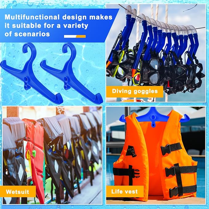 FoldTier Scuba Hanger BC Regulator Scuba Diving Wetsuit Hanger with Din Threads Vest Tactical Gear for Dry Clothes BCD Side Hanging