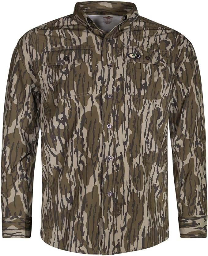 Mossy Oak Men's Men's Tibbee Technical Lightweight Camo Hunting Shirt