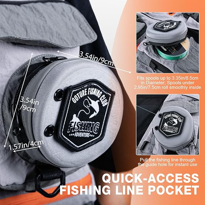Goture Fishing Vest,Lightweight Breathable Nylon Fly Fishing Vest for Men and Women,20 Pockets Vests for Outdoor Activities