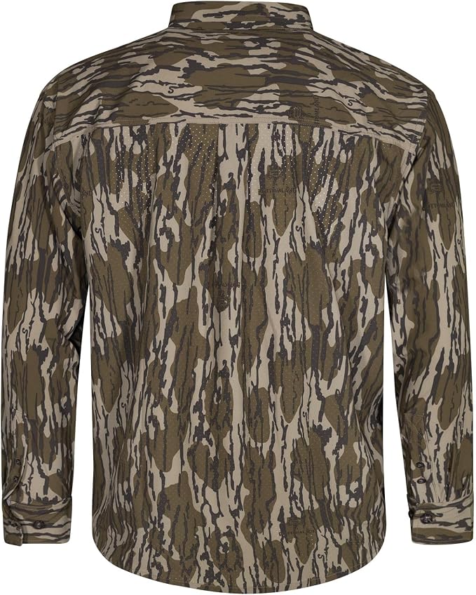 Mossy Oak Men's Men's Tibbee Technical Lightweight Camo Hunting Shirt