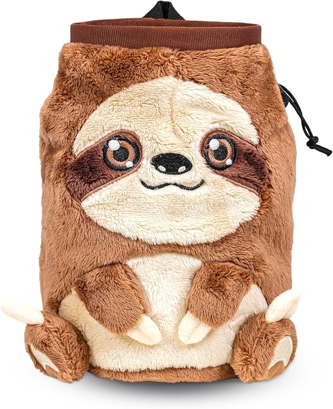 Chalk Bag for Rock Climbing - Cute Chalk Bag for Bouldering, Gym, Indoor & Outdoor Climbing with Adjustable Belt, Brush Holder & Carabiner