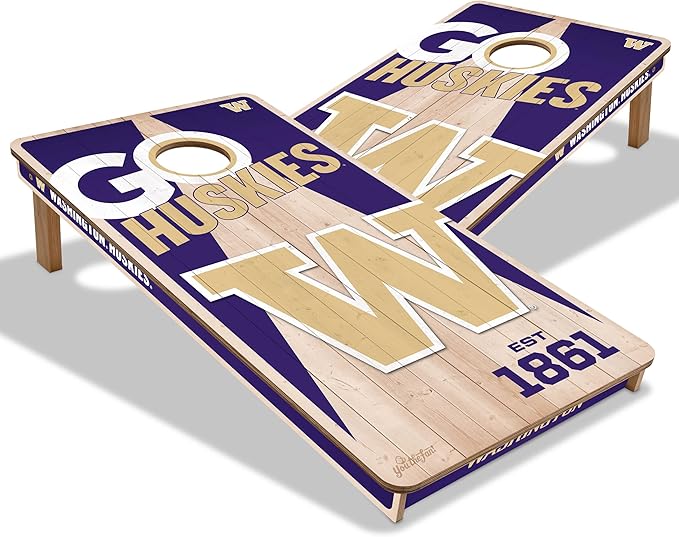 YouTheFan NCAA 2’ x 4’ Professional Wood Cornhole Game