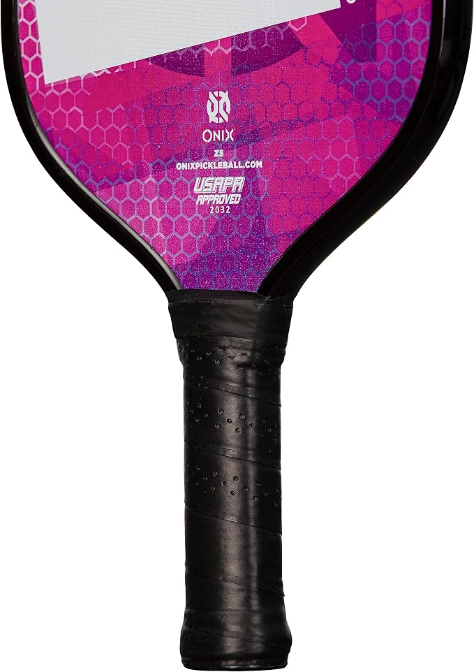 Onix Graphite MOD Z5 Carbon Fiber Pickleball Paddle with Wide-Body Shape. Honeycomb Core, Graphite Face & Cushion Comfort Pickleball Paddle Grip