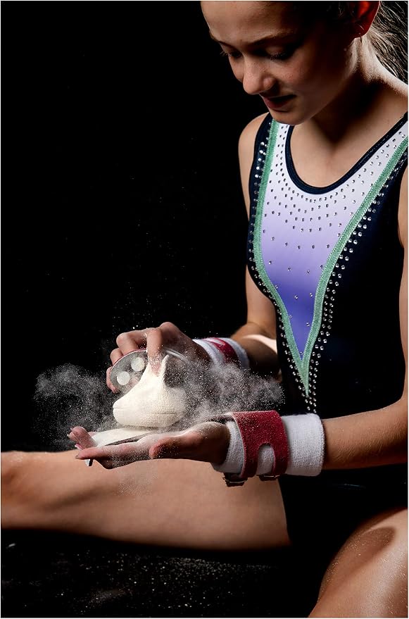 Gymnastics Grips Set Narrow Squeeze, Grips for Gymnastics Girls, Dowel Grips with Soft Leather, Double Buckle Wrist Closure, and Adjustable Finger Holes, for All Ages