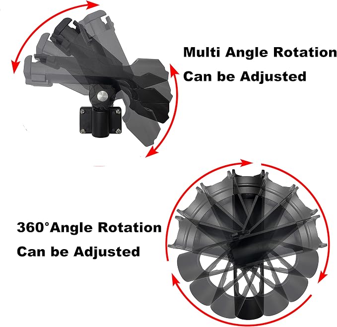 HiUmi Adjustable Black Fishing Rod Holder for Boat Kayak Swivel Side Mount Kits Tackle