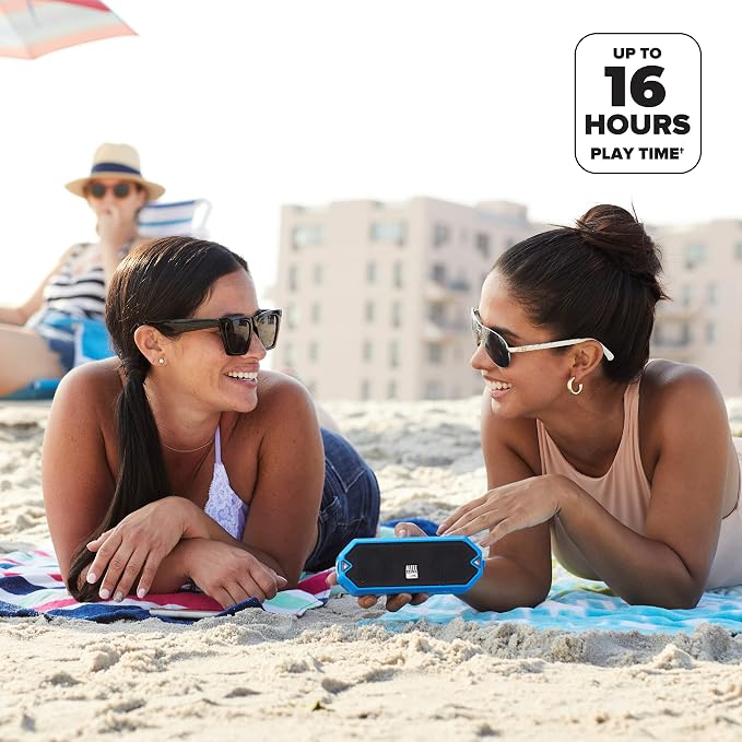 Altec Lansing - HydraJolt Wireless Bluetooth Speaker, Waterproof Portable Speakers with Built in Phone Charger and Lights, Everything Proof Outdoor, Shockproof, Snowproof, 16 Hours Playtime