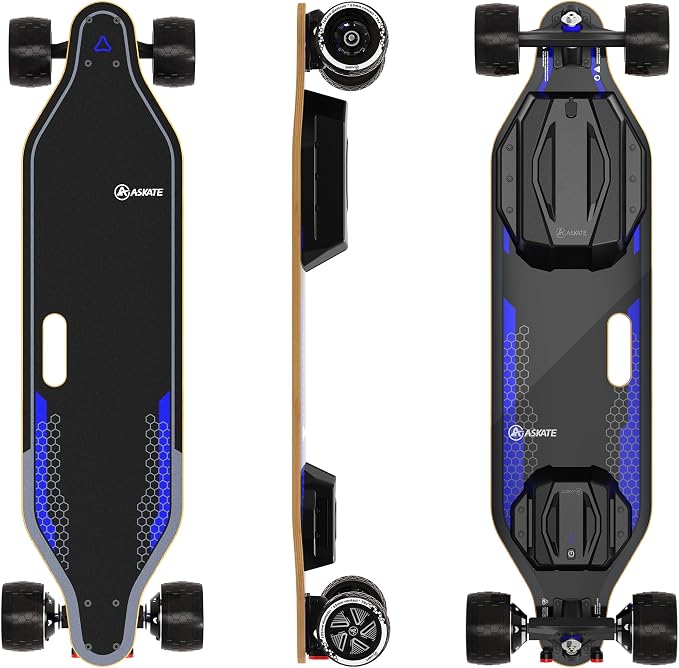 A1 Electric Skateboard with Remote, Rang Up to 17 Miles/24, 8 Ply Canadian Maple, Smooth Breaking, Suitable for Younger Beginners