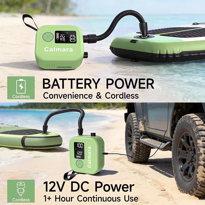 B1 Electric Paddle Board Pump,Rechargeable 10000mAh Cordless/12V DC 22 PSI High Pressure SUP Pump,Inflation & Deflation,Auto-Off for Stand Up Surfing Kite,Tent,Boat Gift for Men
