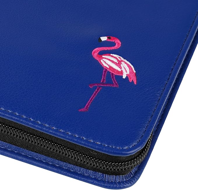2thpart Golf Gloves Holder Case, Zipper Premium Glove Caddie, Organizer for Golf Gloves Synthetic Leather Blue