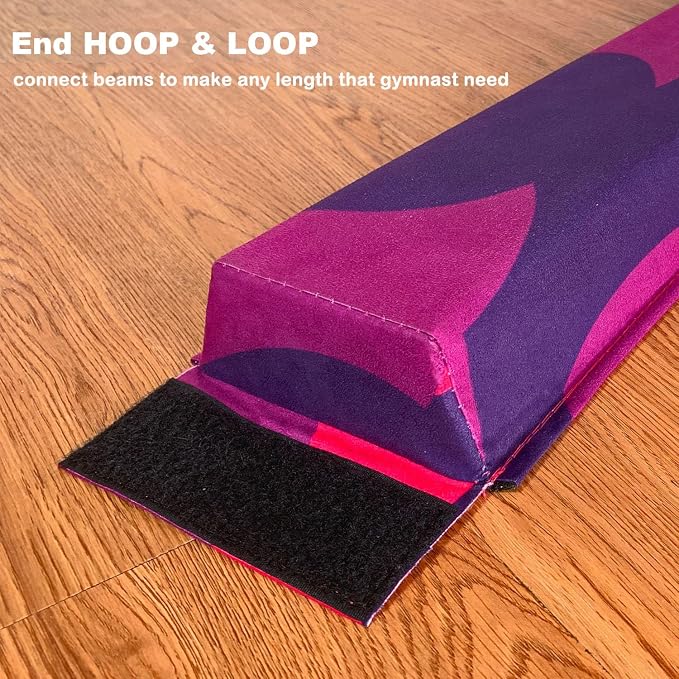 MARFULA 6 FT / 8 FT / 9 FT Folding Gymnastics Beam Foam Balance Floor Beam - Extra Firm - Suede Cover - Anti Slip Bottom with Carry Bag for Kids/Adults Home Use