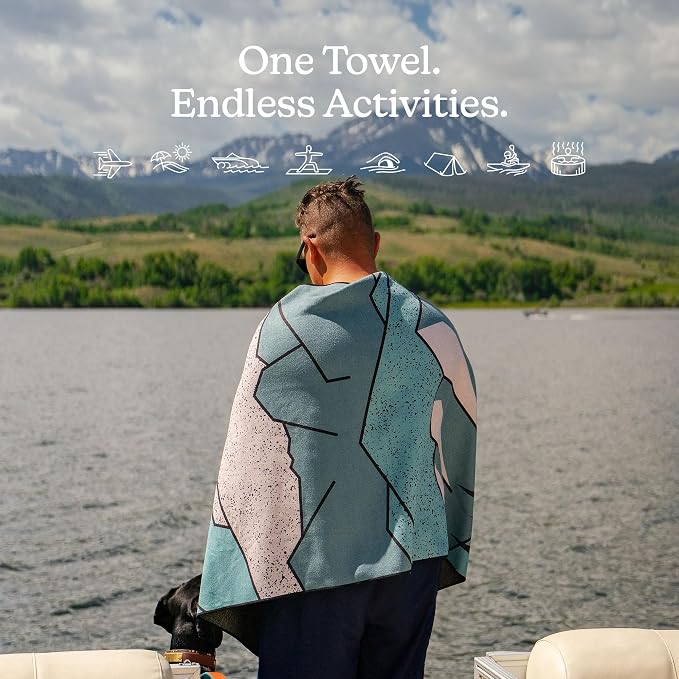 Nomadix Original Towel - National Parks- Perfect for Beach, Pool, Travel, Camping, Yoga - Made with Recycled Materials - Super Absorbent - Sand Resistant