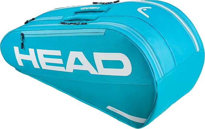 HEAD Tour Racquet Bag M (6R) Tennis Bag - Holds Up to 6 Racquets, CCT+ Climate Control Technology, 2 Main Compartments, Shoe Pocket & Backpack Carry System