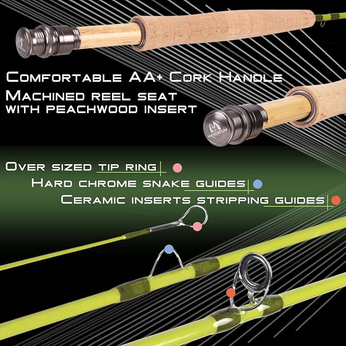 Maxcatch Ultra-Lite Fly Rod for Stream River Panfish/Trout Fishing 1/2/3 Weight and Combo Set Available