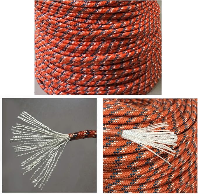 DESERT & FOX Outdoor Emergency Rope,Camping Ropes Climbing Ropes Diameter 9mm 10m/20m/30m/50m Wear Resistant High Strength Hiking Accessory Tool