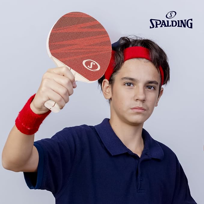 Spalding - Ping Pong Set, Adjustable Table Tennis Net, Rubber Paddles