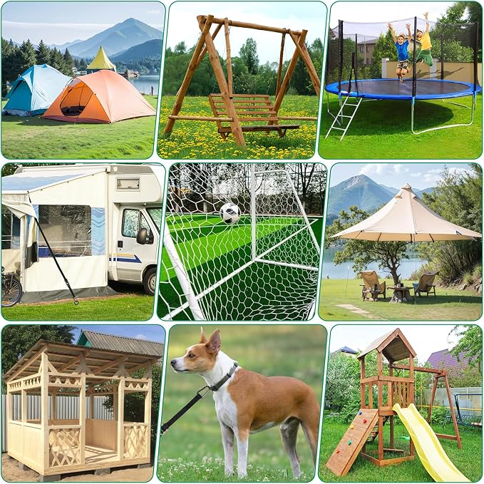 Trampoline Anchors, 4 Pack 18" RV Awning Tie Down Kit with 4 Ratchet Straps, Heavy Duty Screw-in Stakes for Trampolines, RV Awnings & Swing Sets