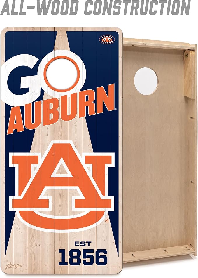YouTheFan NCAA 2’ x 4’ Professional Wood Cornhole Game