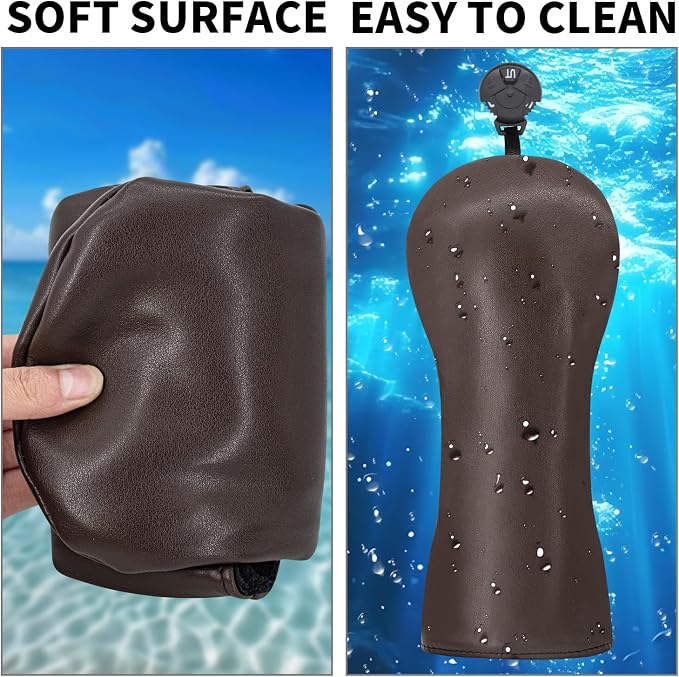 Golf Accessories Golf Club Covers for Driver, Fairway, Hybrids - Golf Driver Headcover/Golf Fairway Wood Head Cover/Hybrid Headcover for Men/Women Golfer