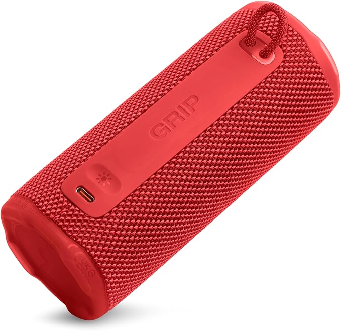 JBL Grip - Compact Bluetooth Speaker with Bold JBL Pro Sound and Ambient Light, up to 14 Hours of Playtime, Water, Dust and Drop-Proof (IP68), & Multi-Speaker Connection with Auracast™ (Red)