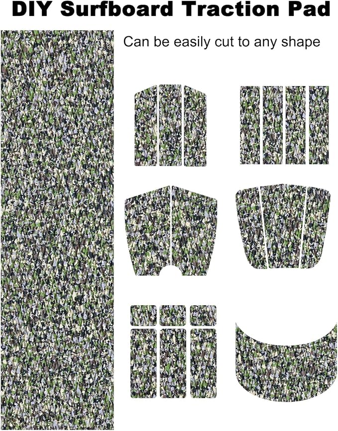 Hjdeck Universal Surfboard Pad EVA Foam Boat Flooring Decking Sheet Self-Adhesive Non-Slip Deck Grip Mat Marine Carpet for Yacht Boat Kayak Decking Golf Cart Fishing Boat RV Surfing Traction Pad