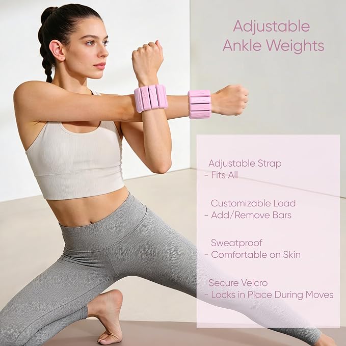 NANATI Pilates Kit, Home Pilates Workout Kit for Women, Pilates Equipment with 14.5" Pilates Ring and Ball, Resistance Bands, Ankle Weights, Sliders & Grip Socks for Home Workouts