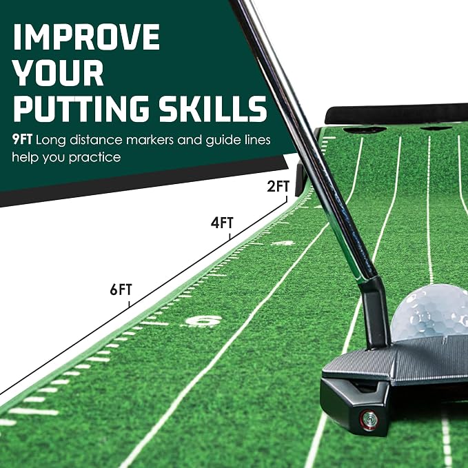 ropoda 9ft Golf Putting Green, Classic or with a Putting Mirror