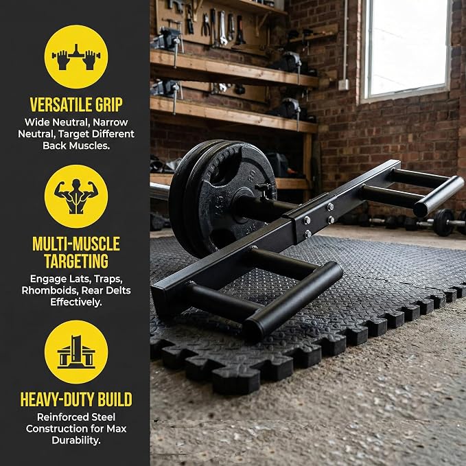 Viking Press Landmine Handle Attachment for 2 inch Olympic Barbell – Heavy Duty Iron Handle for Deadlift, Squat, Row, Press – Home Gym Strength Training Equipment