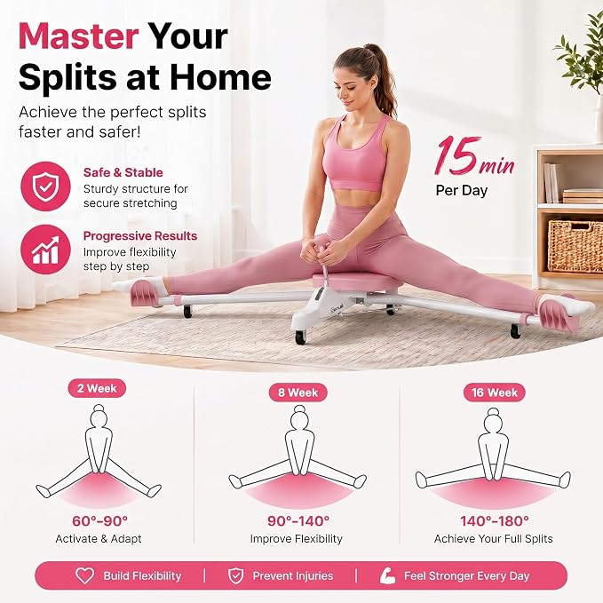 Split Machine, Leg Stretcher Machine to Improve Flexibility and Quality of Stretching, Equipment Suitable for Ballet, Cheerleading Dance, Gymnastics and Other Sports