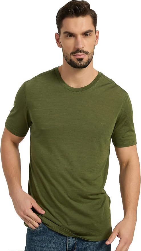 Merino Wool & Tencel Blend T Shirt for Men, Redefined Softness, Lightweight Comfort