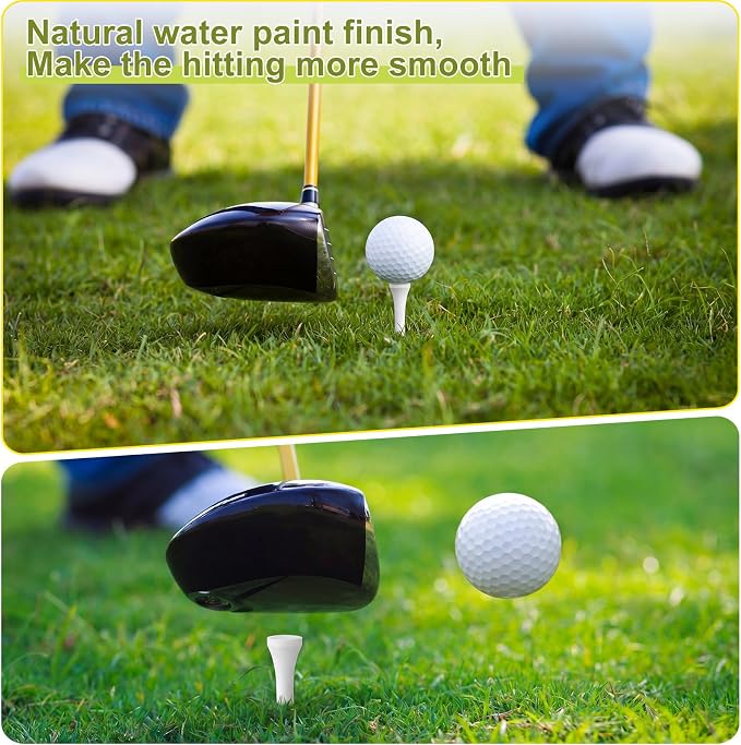 Vinsot 1000 Pcs Golf Tees Bulk 3-1/4'' Wooden Tees for Driving Range, Golf Club Accessories for Men Dad