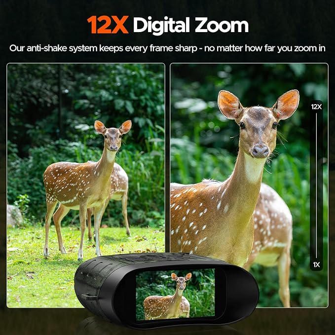 Night Vision Goggles - 112MP Night Vision Binoculars for Adults, 4K Infrared Digital Night Vision with with 64GB Card, Tactical Military Grade for Camping Wildlife Security