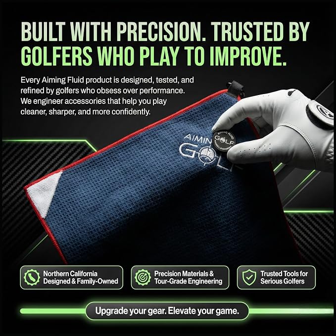 Magnetic Towel Club Glove Gear - 3 Stage Cleaning System- Microfiber Rag with Magnet for Golfcart Bags for Men and Women Blue, 16" x 40" The 40