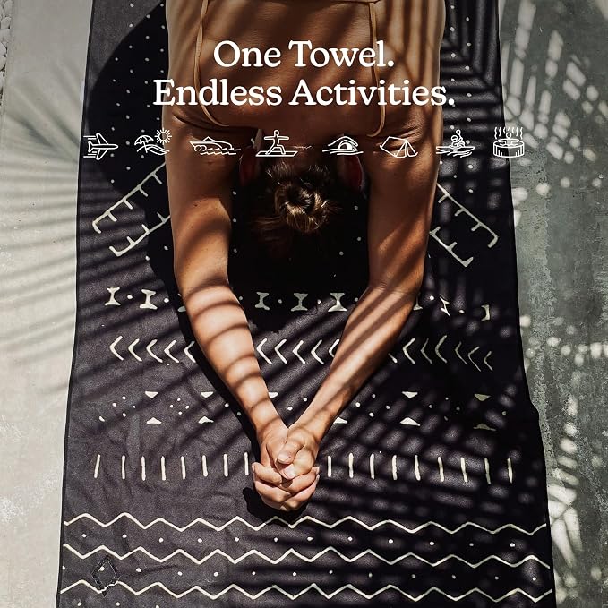 Nomadix Original Towel - Perfect for Beach, Pool, Travel, Camping, Yoga - Made with Recycled Materials - Super Absorbent - Sand Resistant - Mud Cloth - 72.5" x 30"