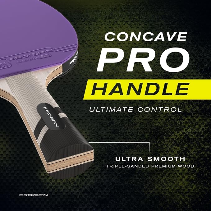 PRO-SPIN Ping Pong Paddles – ITTF Approved Professional Table Tennis Rackets with Carbon Fiber for Superior Control | 7-Ply Blade, Premium Rubber, 2.0mm Sponge
