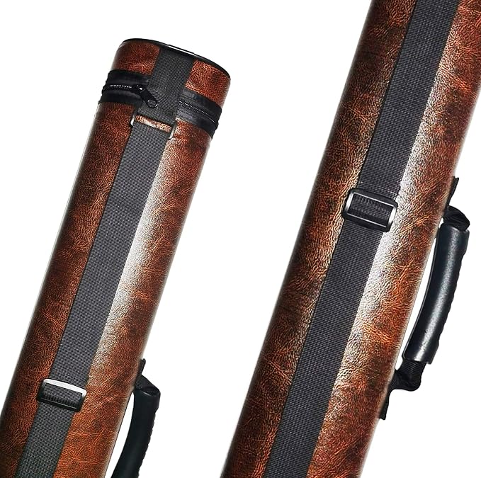 2x2 Hard cue case Oval Pool Cue Billiard Stick Carrying Case