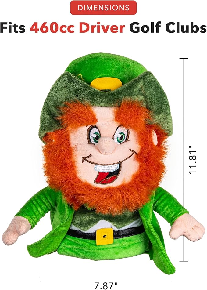 Daphne's Headcovers Leprechaun Driver Headcover | Premium Driver Headcovers | Funny Golf Club Covers | Stylish Protection for Your Clubs | Men's Golf Gear | Driver Headcover for Men and Women