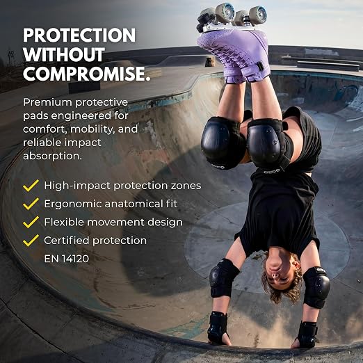 Bont Adult Knee Skate Pads Protection for Inline skate, Roller Derby, Roller Park Ice Skate, Skateboard, Scooter (Medium)