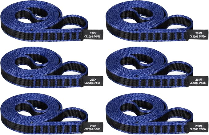 18mm Nylon Climbing Sling Runner 23KN CE2008/EN566 Certified - Webbing Straps for Outdoor Rock Climbing, Rappelling, Swing, Yoga Hammock etc