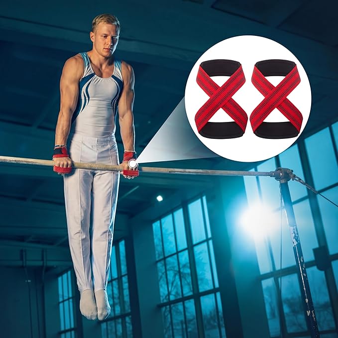 Soulchen 3 Pairs Gymnastics Straps for Strap Bar Swing Strap for Beginner & Athlete Wrist Support, 3 Different Size, Prevent Injury and Flyaway, Adjustable Safe Hand Grips for Training