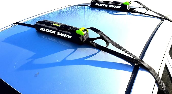 Block Surf - Wrap Rax Pro Soft Roof Racks, Universal Fit for Cars, Trucks and SUVs - Carries Long boards, Short boards, and Soft Tops