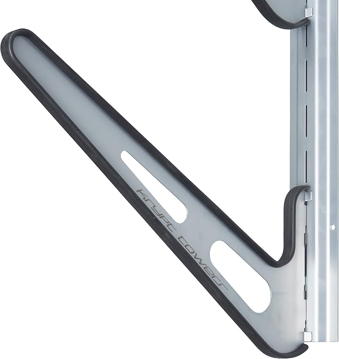 Krypt Towers Ultimate Board Sports Wall Mount Storage Rack, Heavy Duty Steel Board Stand, Rubber Padded Fingers, Store & Display Up To 4 Surfboards, Wakeboards, Snowboards, Skiis, Longboards & More