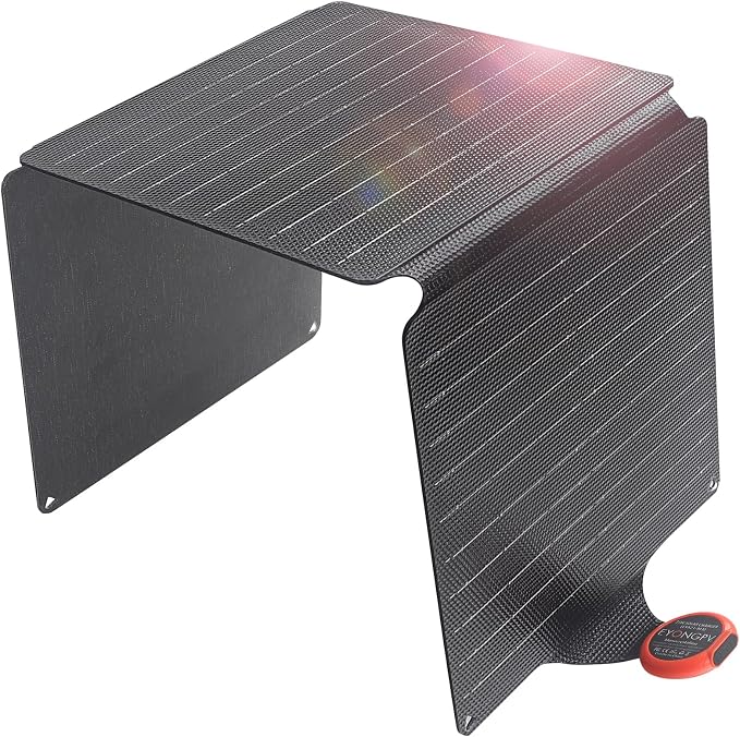 EYONGPV 21W Portable Foldable Solar Panel & Solar Charger with Croc-Eye USB-C PD Fast Charging Output, IP67 Waterproof Compact Solar Charger for Phones, Power Banks, Camping, Hiking, Backpacking