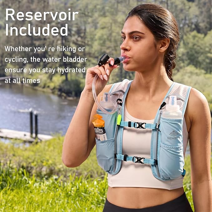 Running Hydration Vest 5L,Running Vest Pack with 1.5L Water Bladder,Lightweight Water Backpack for Hiking Running Cycling