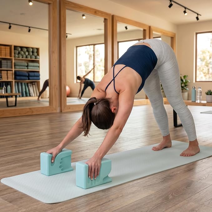 WRISTBuddy® Yoga Blocks 2-Pack (Left + Right) — Ergonomic, Hand-Shaped EVA Blocks for Wrist Relief & Better Grip | Doctor-Designed Support for Yoga, Pilates, Handstands, Push-Ups & Rehab