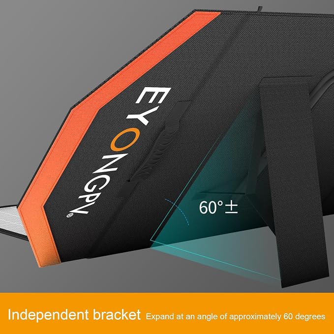 EYONGPV 400W Portable Solar Panel, 26% HPBC Cells, Foldable Solar Charger, 15ft (4.5m) Cable, 30A Anderson Output, IP65 Waterproof for RV Camping, for EcoFlow, Anker, Jackery, Bluetti Power Station