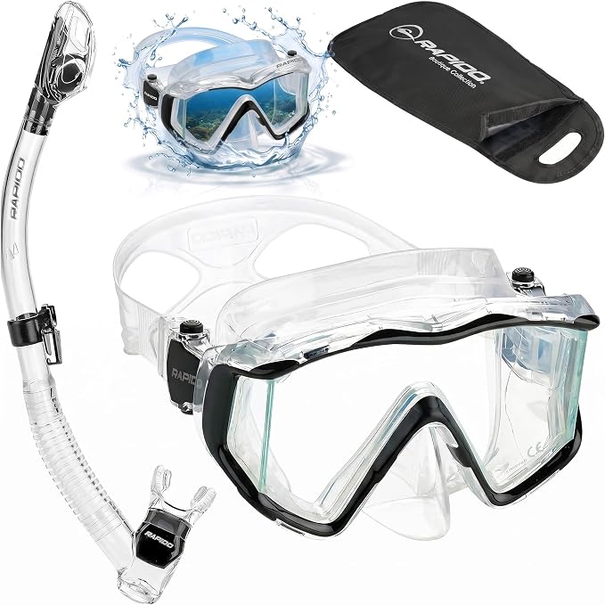 Rapido Clareza Three Lens Mask and Snorkel Combo