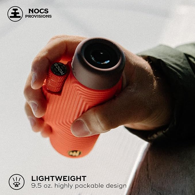 Nocs Provisions Zoom Tube 8x32 Monocular, 8X Magnification Telescope, Bak4 Prism, Wide Field of View for Bird Watching, Backpacking & Wildlife Viewing - Obsidian Black