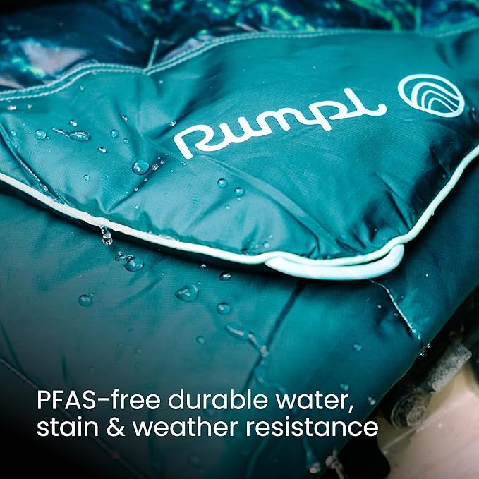 Rumpl Original Puffy Blanket - Warm, Water-Resistant Camping Blanket with 100% Recycled Synthetic Insulation, 52"x75", Original Puffy V2, Baja Fade