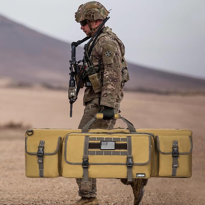 28" 32" 36" 42" 46" 48" 51" 55" Soft Double Rifle Bag, Portable Long Rifle Bag for Outdoor Hunting Shooting, Gun Case Storage & Transportation, with Multiple Colors